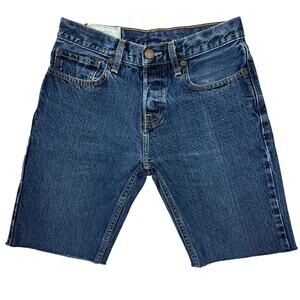 Hollister Dad Jean Shorts Sz 28" Blue Cutoffs Slim Straight Grunge Retro Jorts